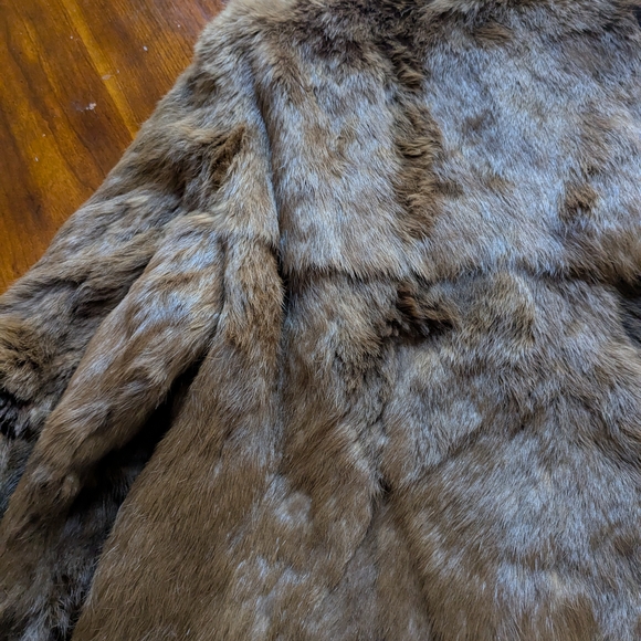 Vintage Brown Rabbit Fur Jacket - Picture 3 of 16